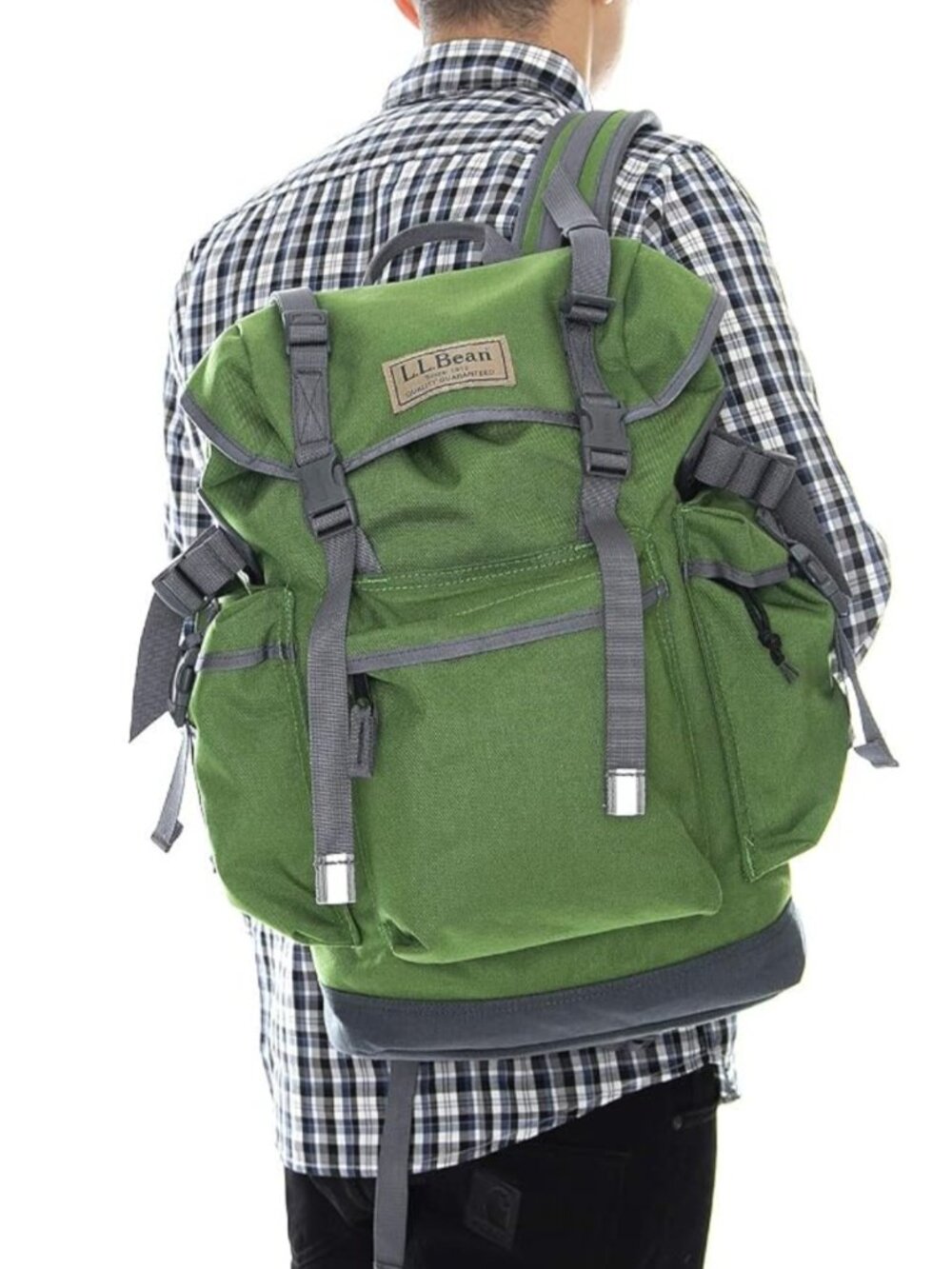 LL Bean Continental Rucksack Backpack Army Green Hiking Travel Gorpcore Outdoors